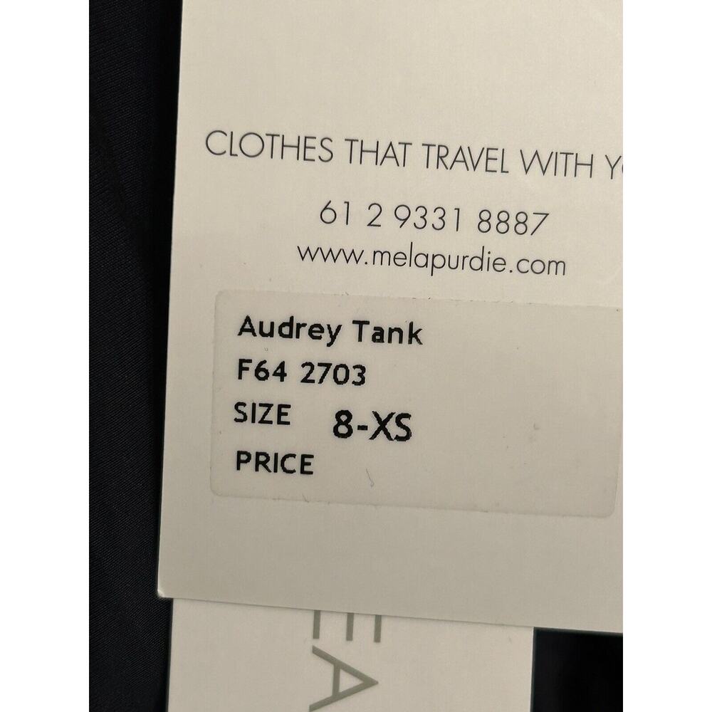 Mela Purdie Audrey Tank Navy Blue Polyester NWT $206 Size XS (AUS-8) F64 2703‎ - Picture 7 of 7